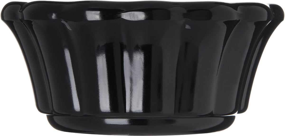 Black Melamine Scalloped Ramekin, 2 oz, Pack of 48 E658615