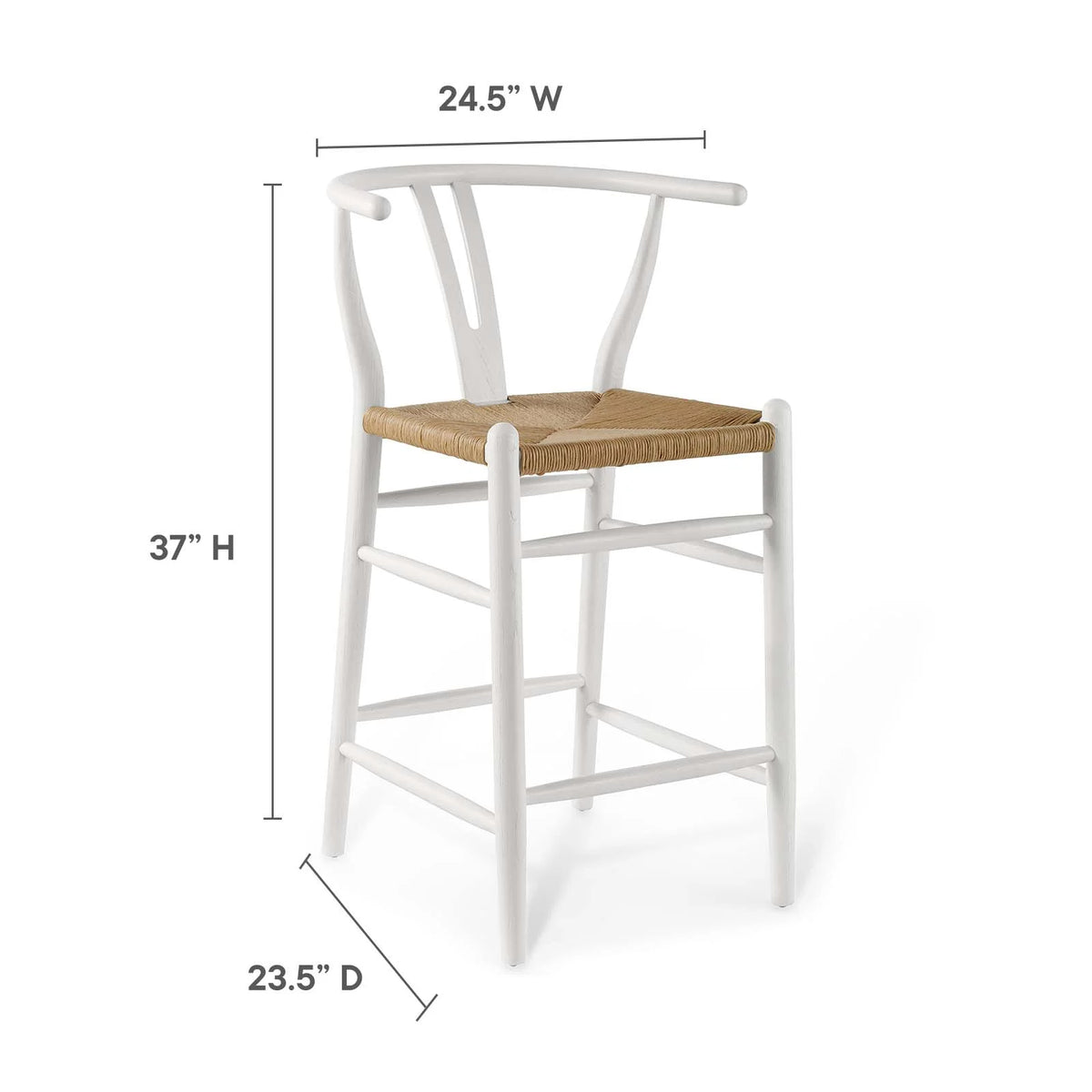 White Wood Counter Stool A774