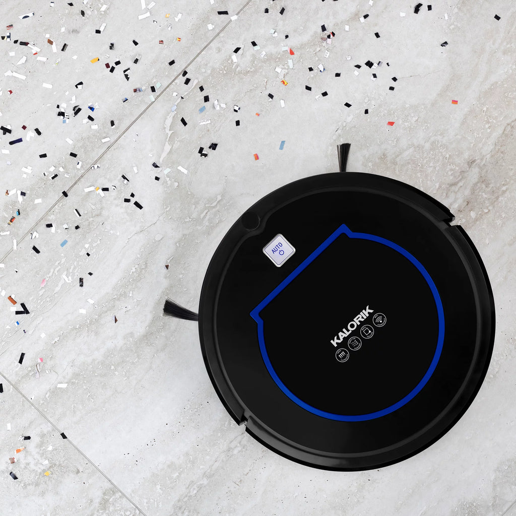 Black and Blue Robot Vacuum M2037