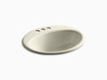 Cane Sugar Drop-In Bathroom Sink with 4x22 Centerset Faucet Holes I1014