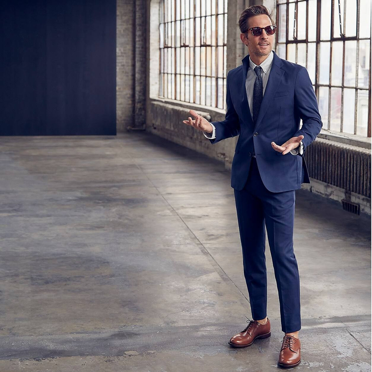 Slim-Fit Unstructured Suit Pant in English Wool-Cotton Twill Y3473