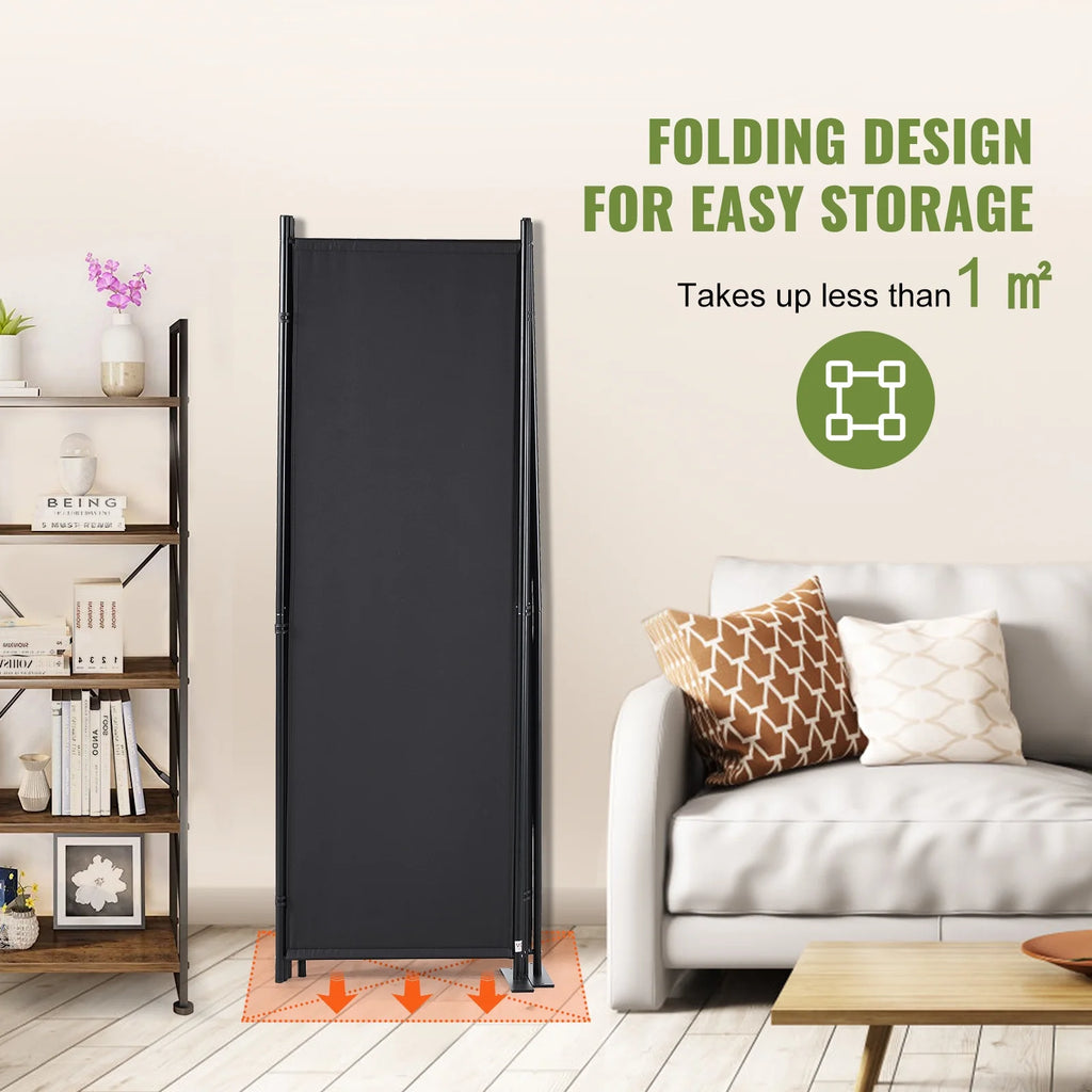 4-Panel Folding Fabric Room Divider F694313