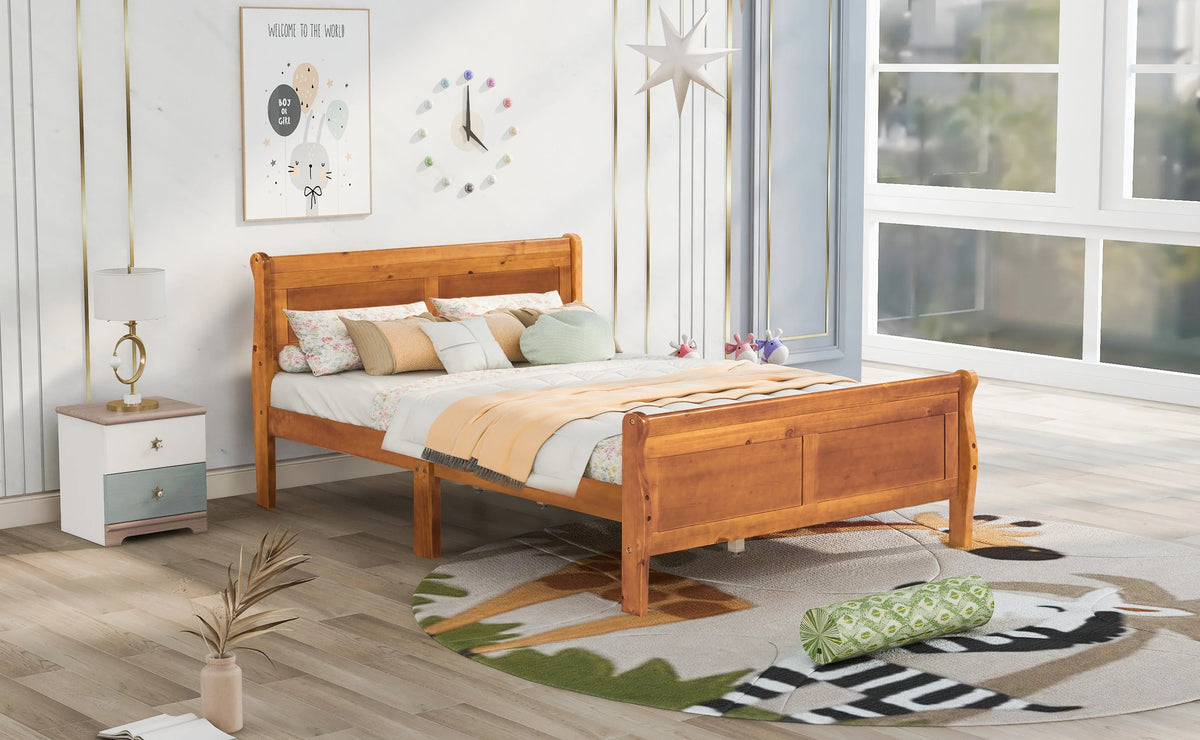 Full Size Wood Platform Bed T702496