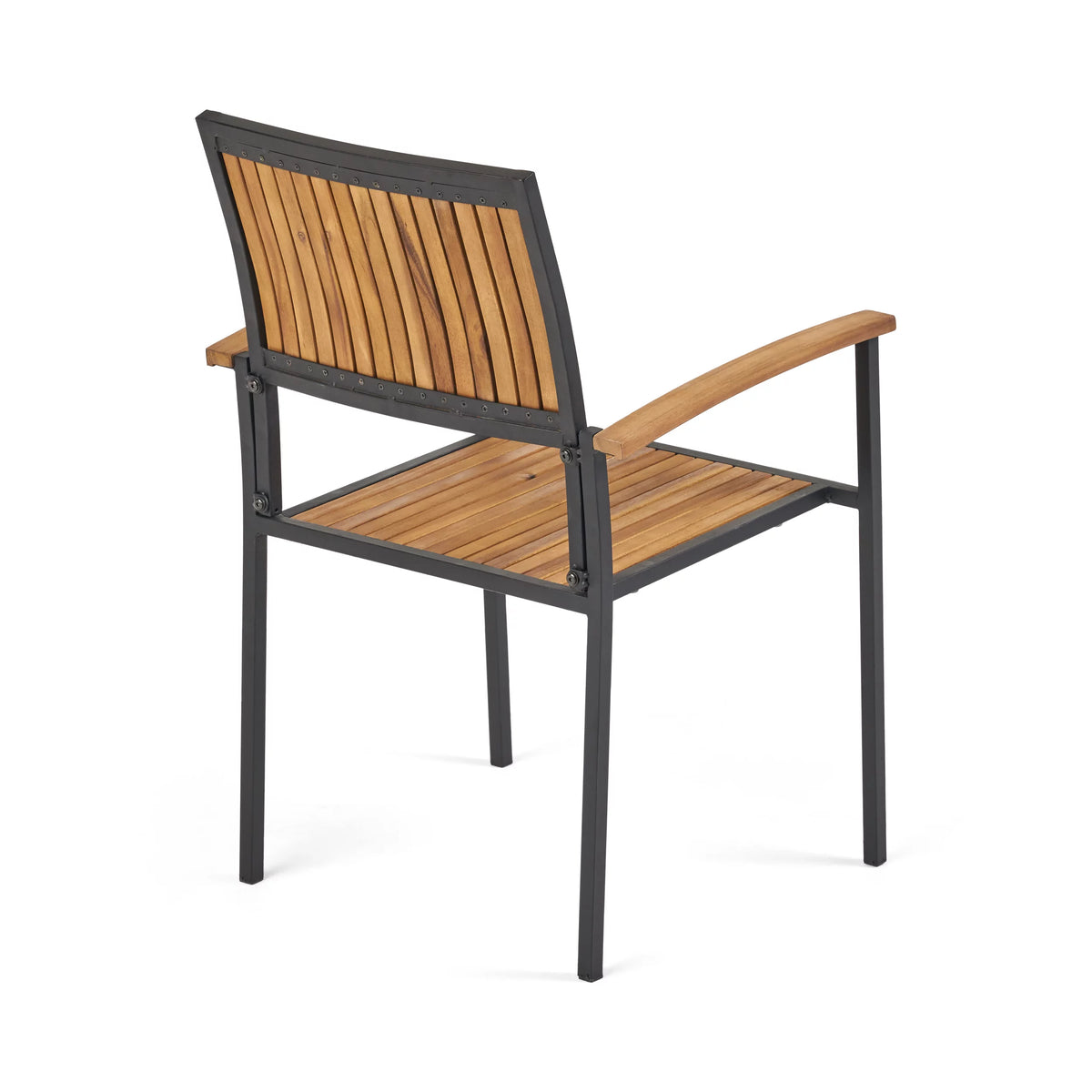 4 Seater Acacia Wood Circular Dining Set B411653