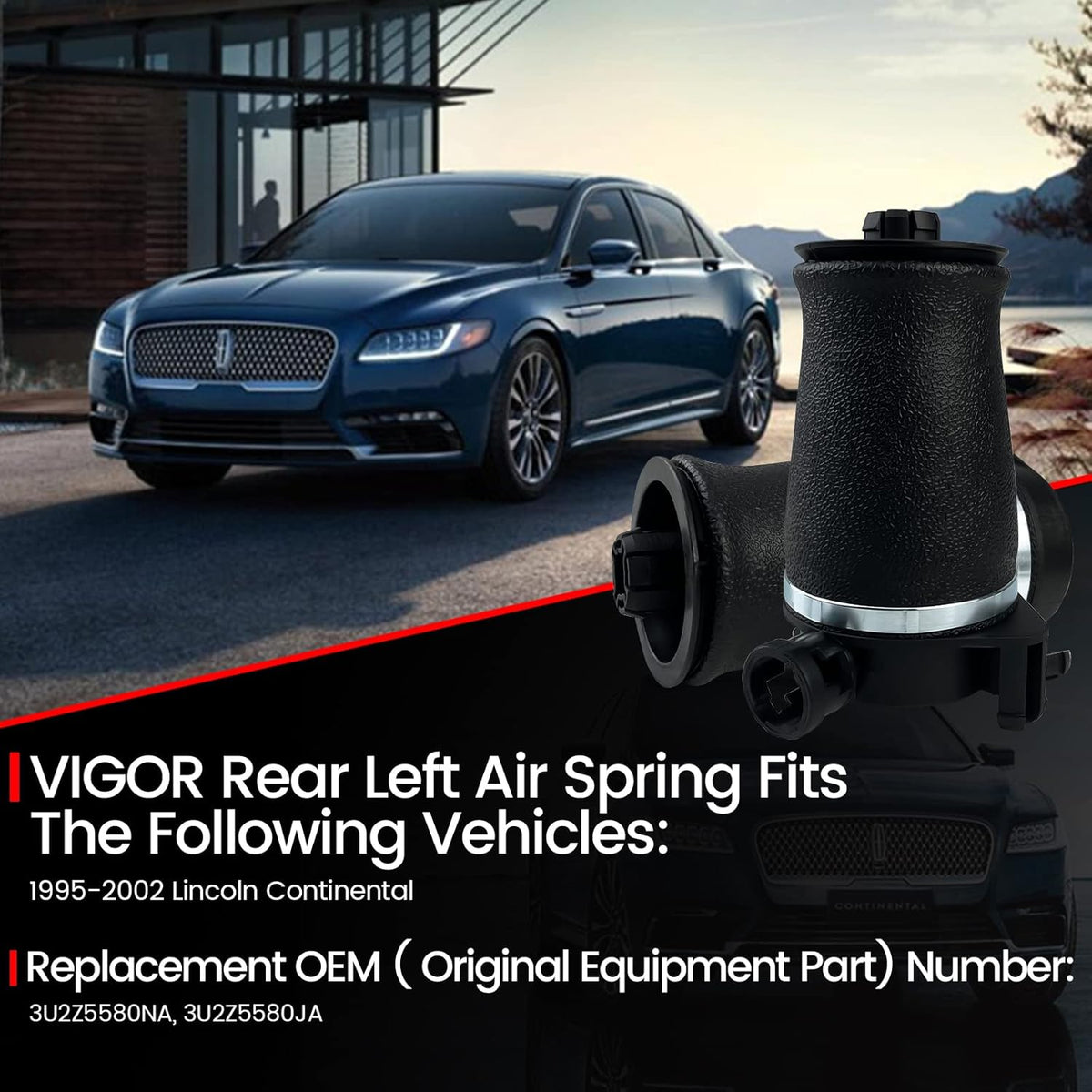 Rear Left Air Suspension Spring Bag for Lincoln Continental G820605