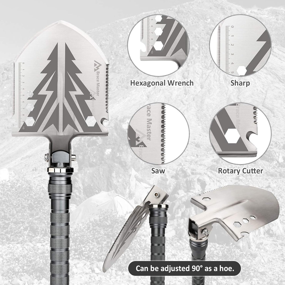Camping Shovel and Axe Survival Multitool B5453