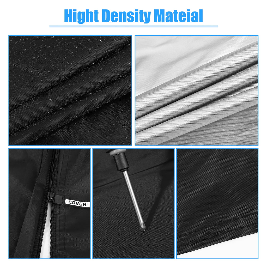 210D Black Blue Car Cover T125