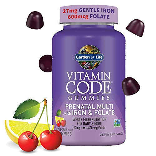 Prenatal Gummy Vitamins with Iron Folate Biotin D3 B12 Probiotics 90 Gummies Z74753