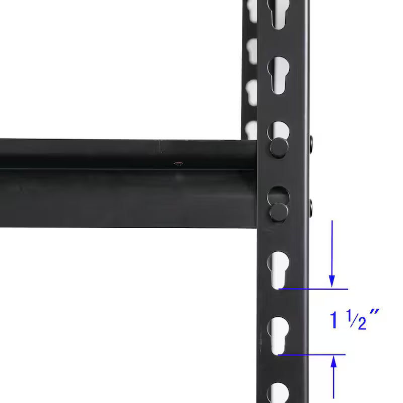White 5-Tier Adjustable Steel Storage Rack T155