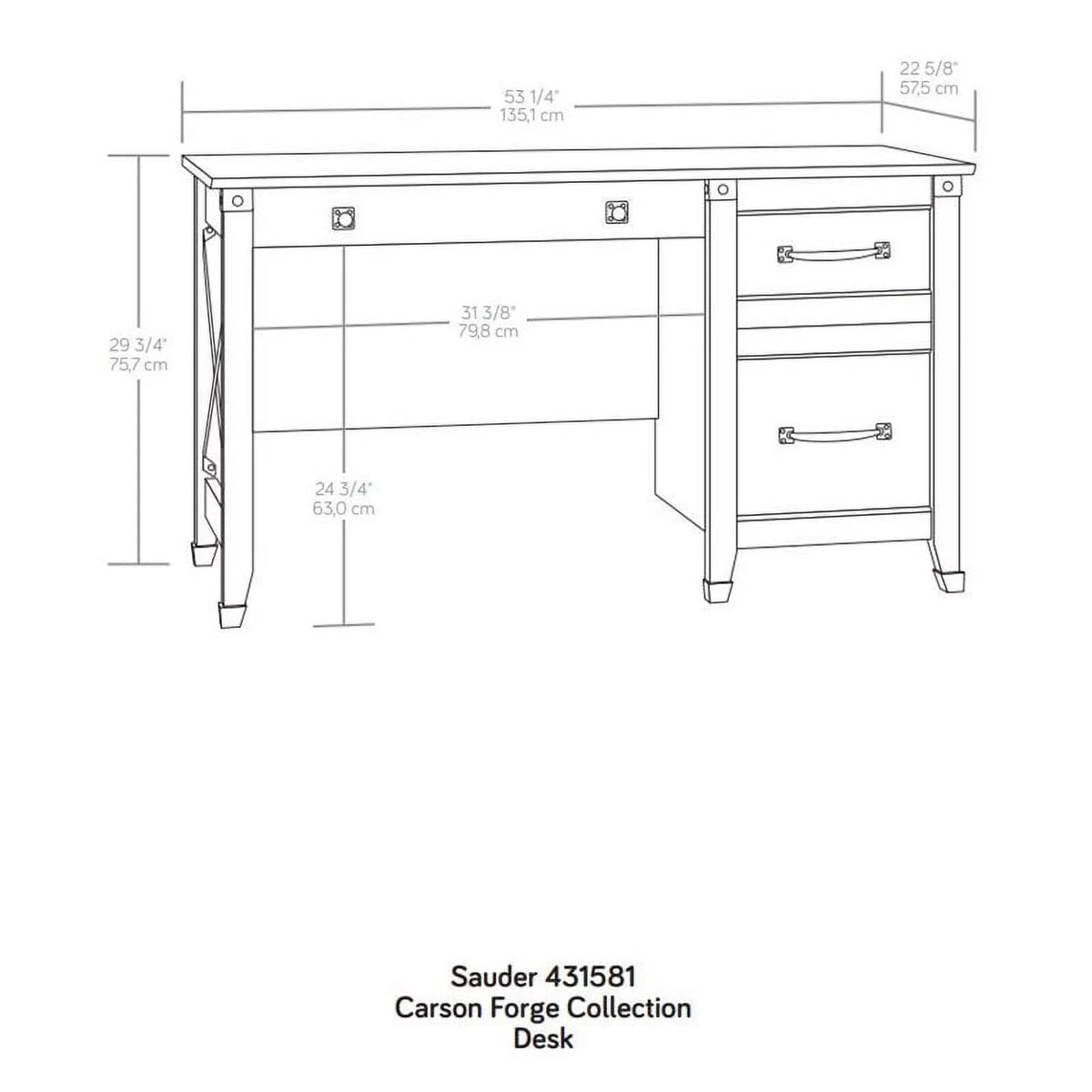 Single Pedestal Desk with Drawers O521094