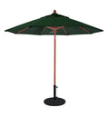 Forest Red Oak Fiberglass Pole Market Umbrella with Pulley Lift E910398