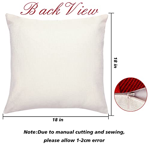 Christmas Pillow Covers 18x18 Inch Set of 4 Y968