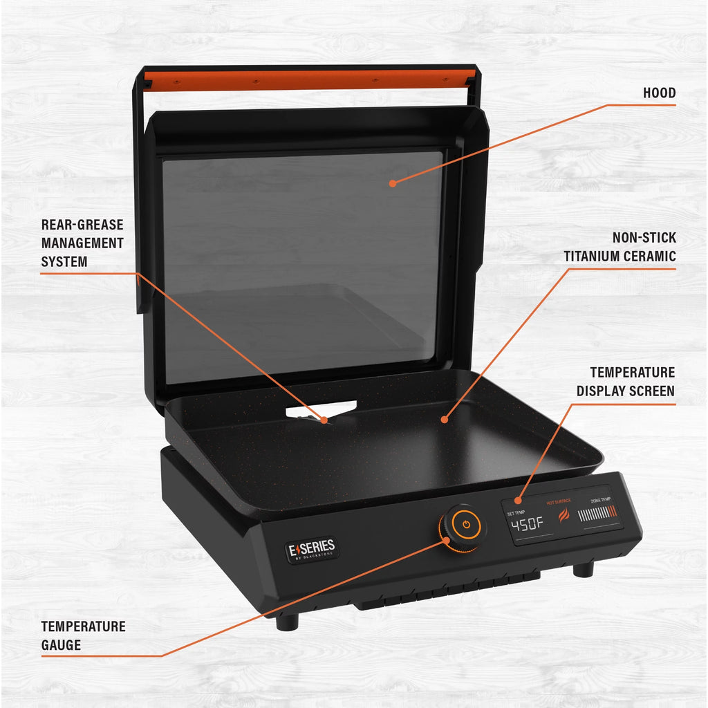 Electric Tabletop Griddle with Hood Y445111