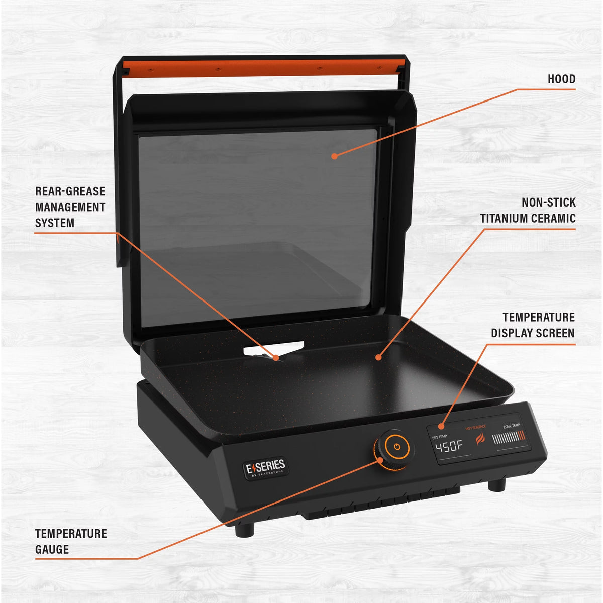 Electric Tabletop Griddle with Hood Y445111