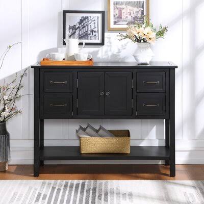 43-Inch Espresso Console Table Sofa Table H120