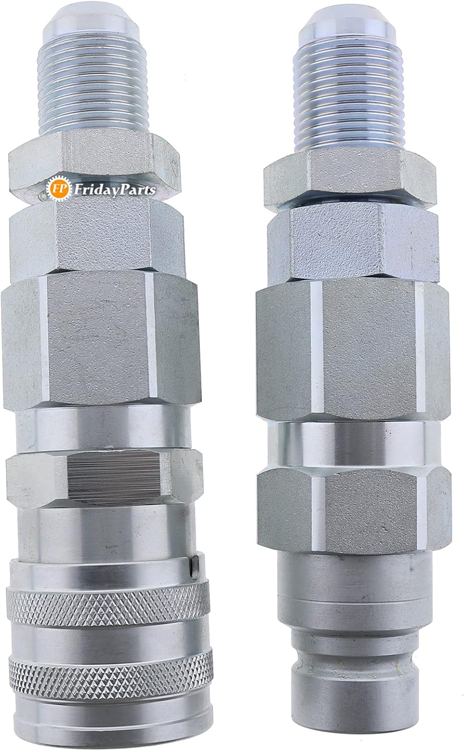 1/2 Flat Face Hydraulic Quick Connect Coupler Set O334