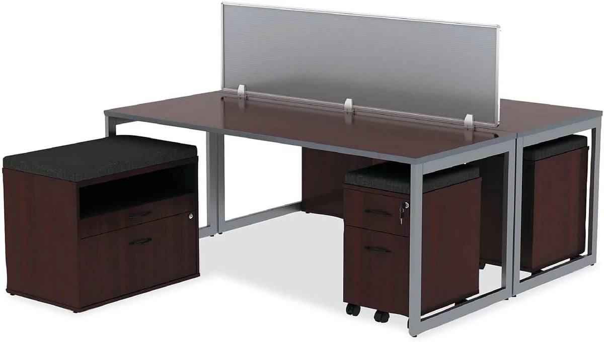 2-Drawer Low File Cabinet Credenza - Mahogany X242