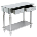 Mirrored Sofa Table with Shelf E755