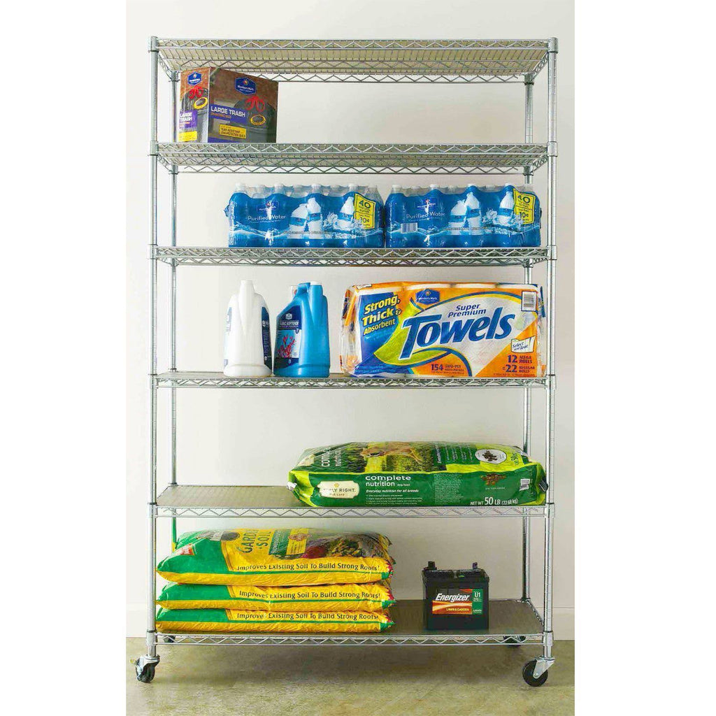6-Level Commercial Storage Shelving, Grey L757