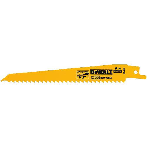 6 TPI Wood Cutting Reciprocating Saw Blade 5 Pak U59802