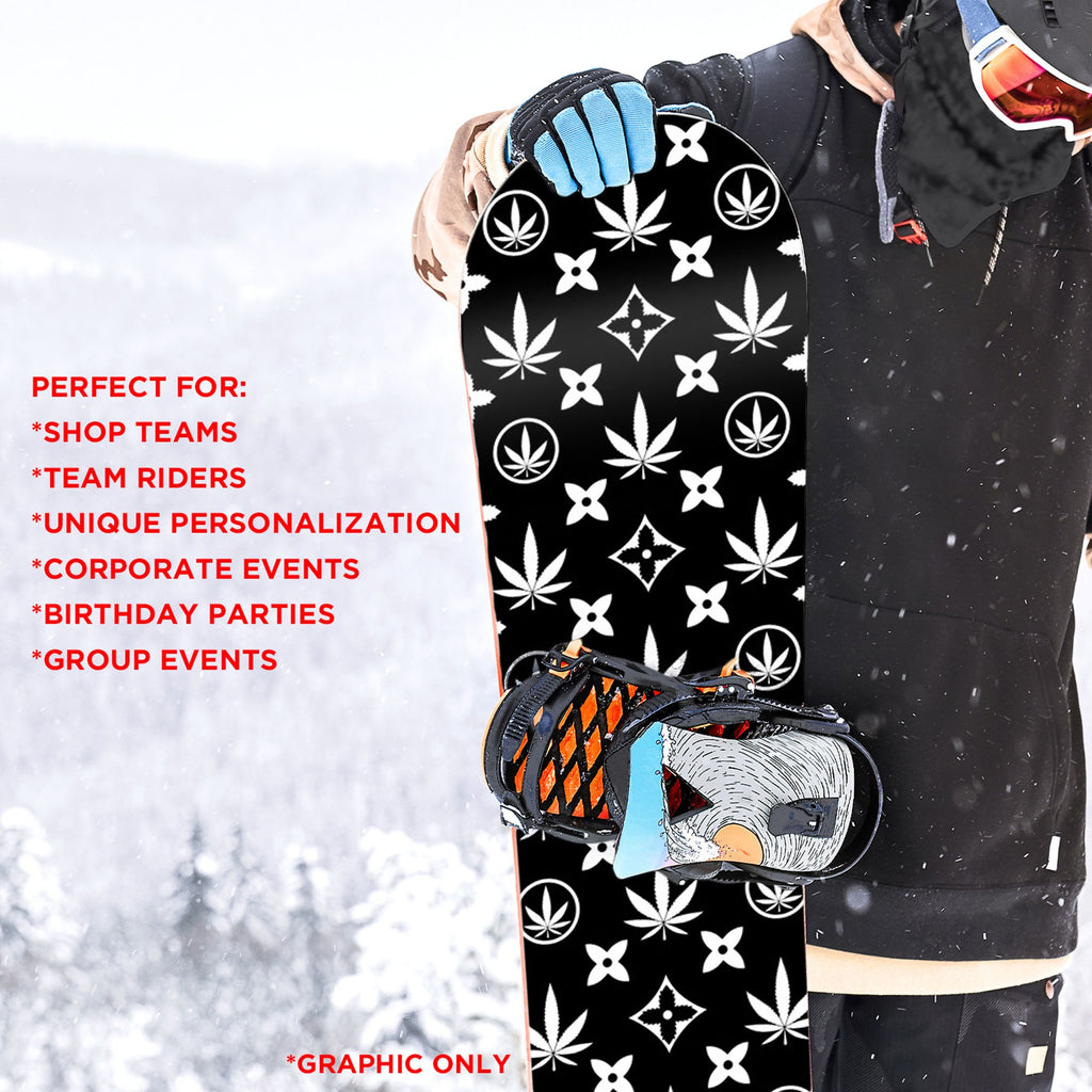 Snowboard Wrap Graphic Sticker Skin Cover with Breakaway Knife N736