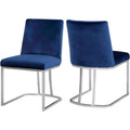 Navy Velvet Dining Chair Set of 2 A836880