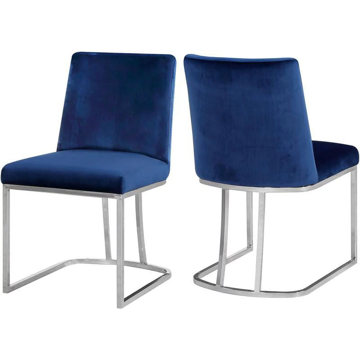 Navy Velvet Dining Chair Set of 2 A836880
