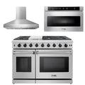 48 in. Gas Range, Range Hood, Microwave Drawer M757587