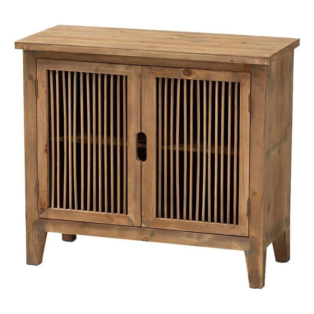 Medium Oak 2-Door Wood Storage Cabinet Z56440