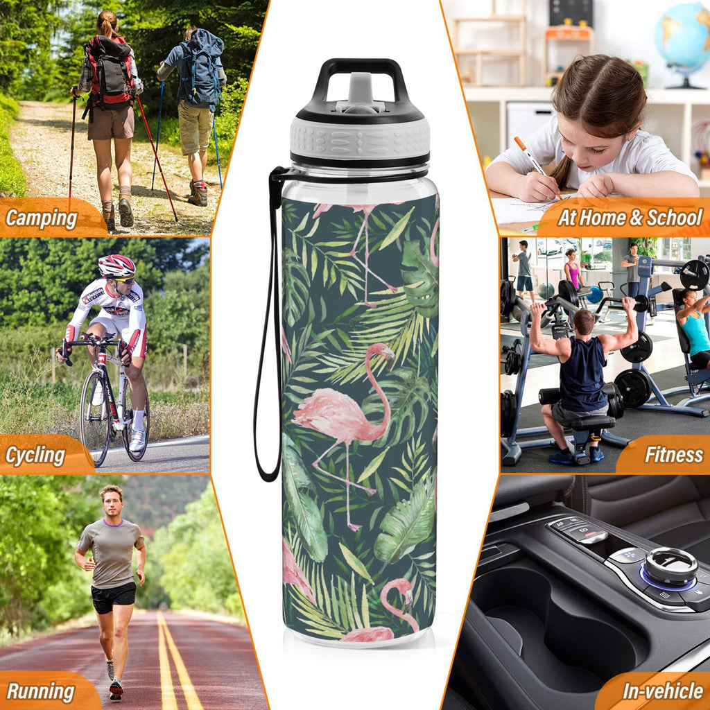 32oz Tritan Leakproof Clear Water Bottle with Straw B26722