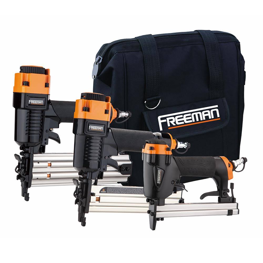18-Gauge and 22-Gauge Corded 3-Piece Brad Nailer, Stapler and Upholstery Kit with Fasteners and Bag J122043