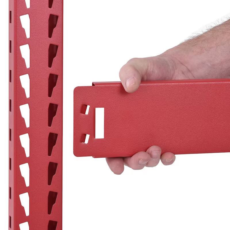 5-Tier Steel Garage Storage Shelving Unit in Red Z238616