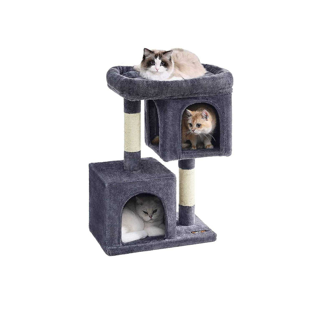 Cat Tree with Sisal Scratching Posts and 2 Plush Condos K86095