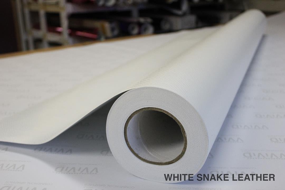 White Snake Skin Leather Vinyl Wrap Roll 3ft x 5ft Pack of 2 J91309