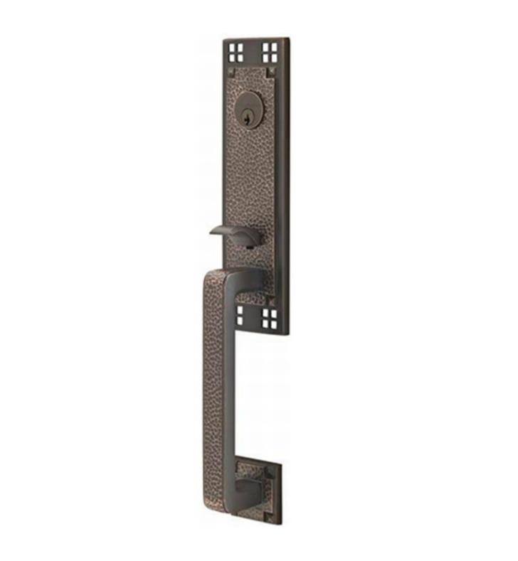 Satin Double Cylinder Keyed Entry Handleset R2803