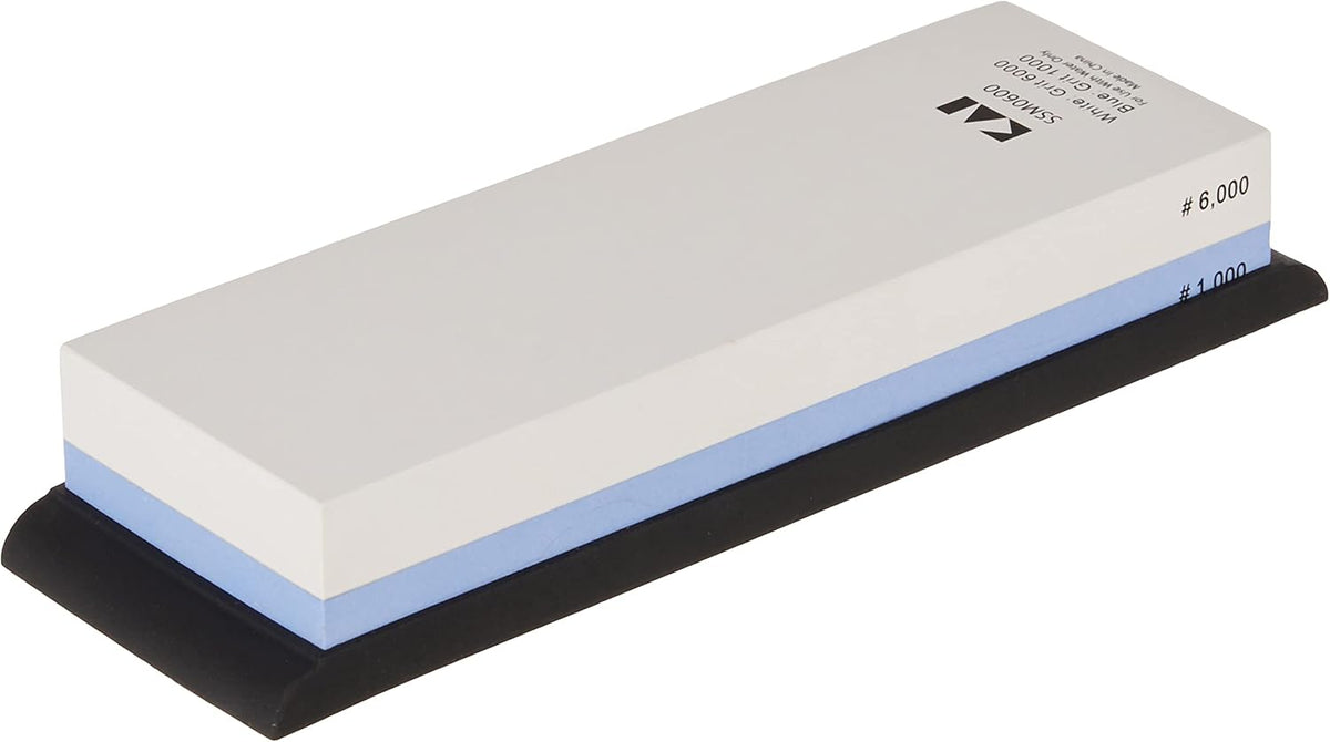 1000 and 6000 Grit Whetstone, Rubber Base, Pack of 2 O59924