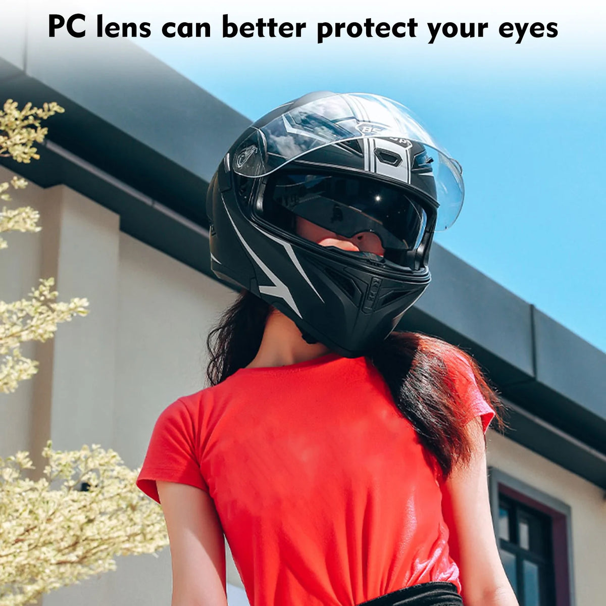 Motorcycle Dual Visor Flip up Full Face Helmet W27667