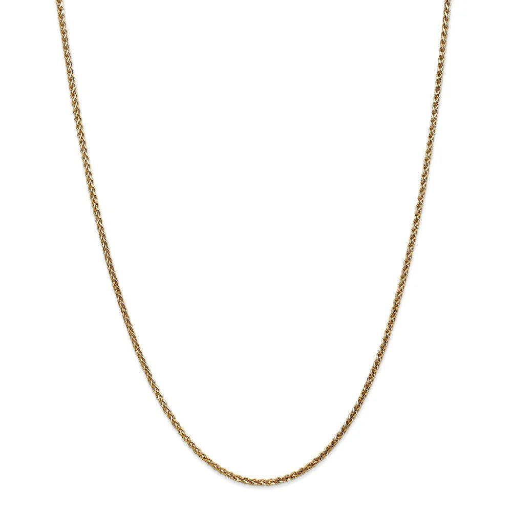 14kt Yellow Gold 1.8mm Spiga Chain 16 inch Lobster Clasp U223