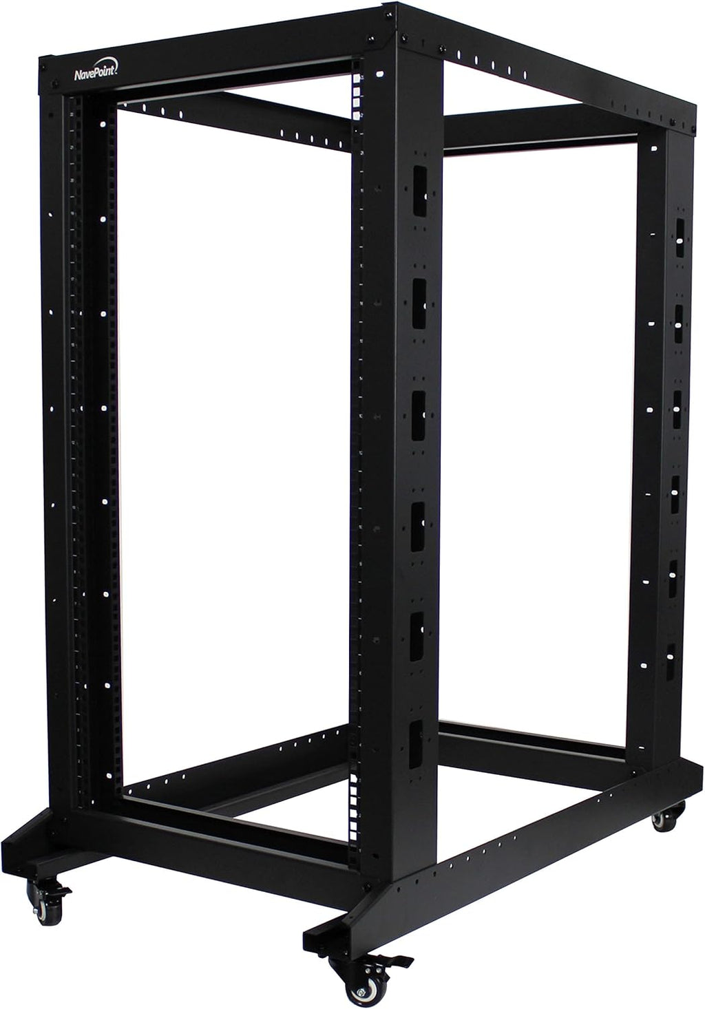 22U 4-Post Open Frame Server Rack Black V8582