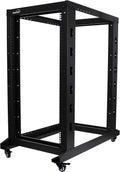 22U 4-Post Open Frame Server Rack Black V8582