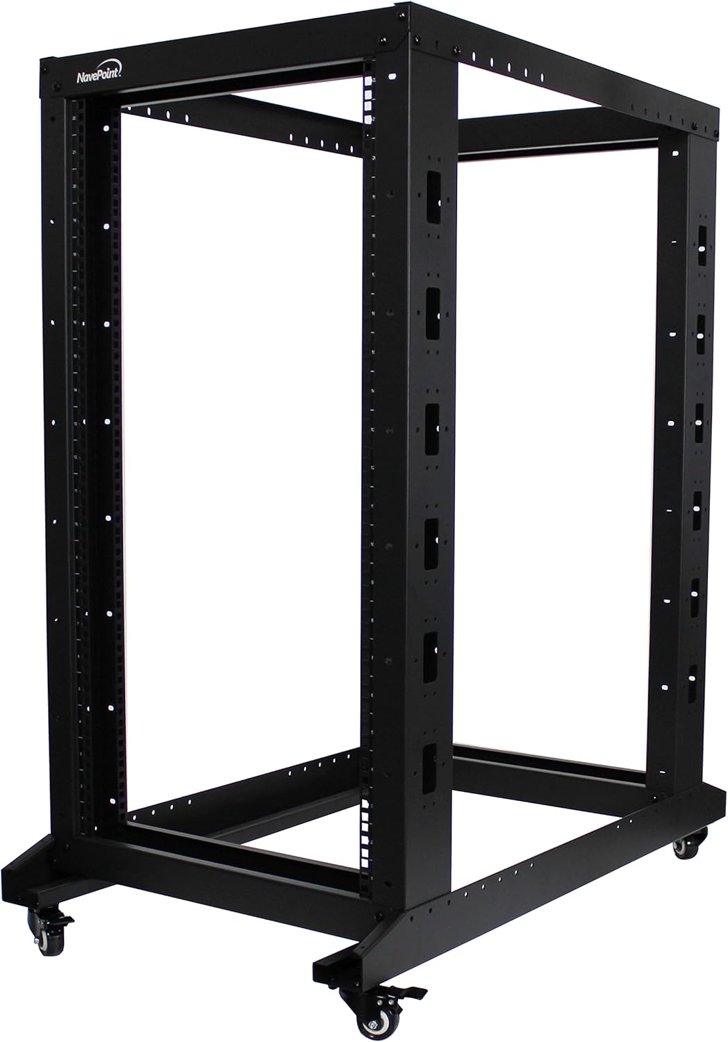 22U 4-Post Open Frame Server Rack Black V8582