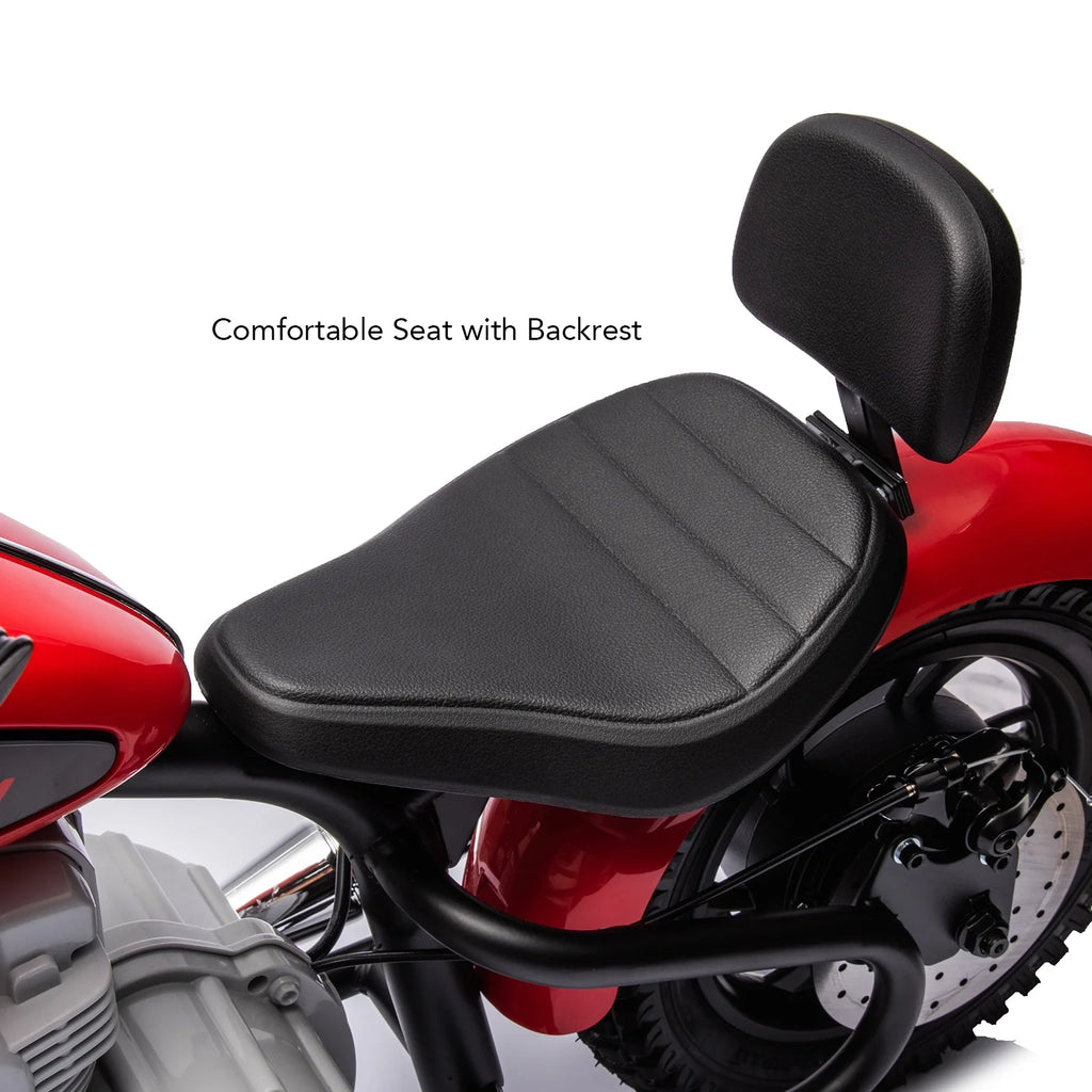24V Electric Dirt Bike for Kids, Ride on Motorcycle with Twist Grip Throttle, Dual Brakes, Up to 10 MPH, Red H152649