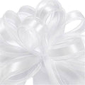 White Satin and Sheer Craft Ribbon, 1.6cm Wide by 100-Yard Spool R44162