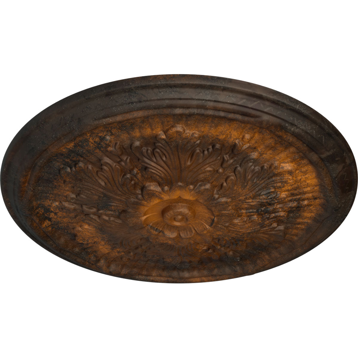 Rust Hand-Painted Ceiling Medallion T2104