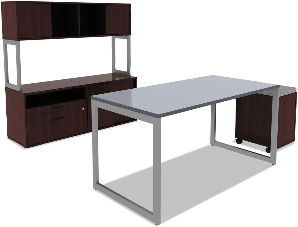2-Drawer Low File Cabinet Credenza - Mahogany X242