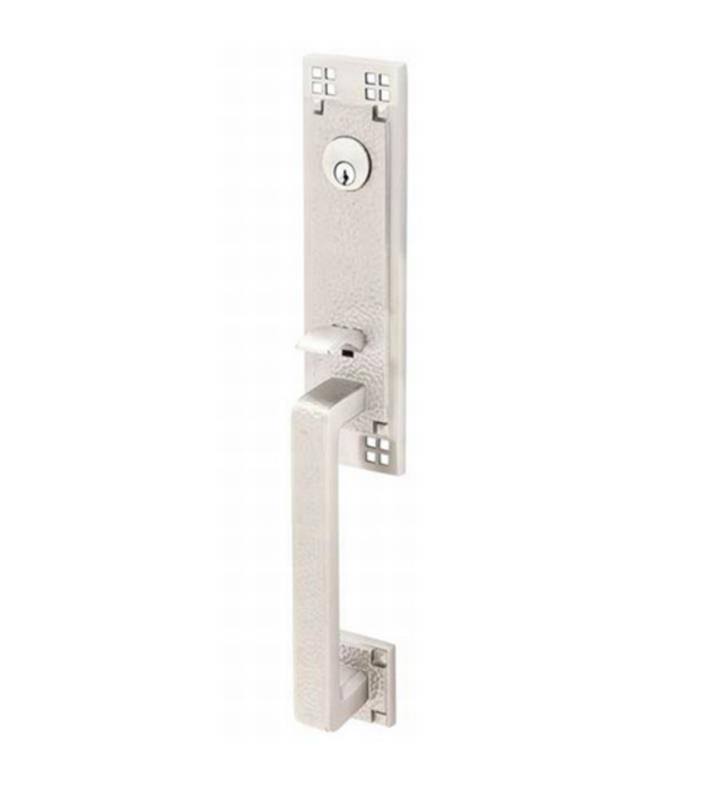 Satin Double Cylinder Keyed Entry Handleset R2803