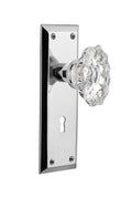 Bright Chrome Interior Mortise Door Knob H4895