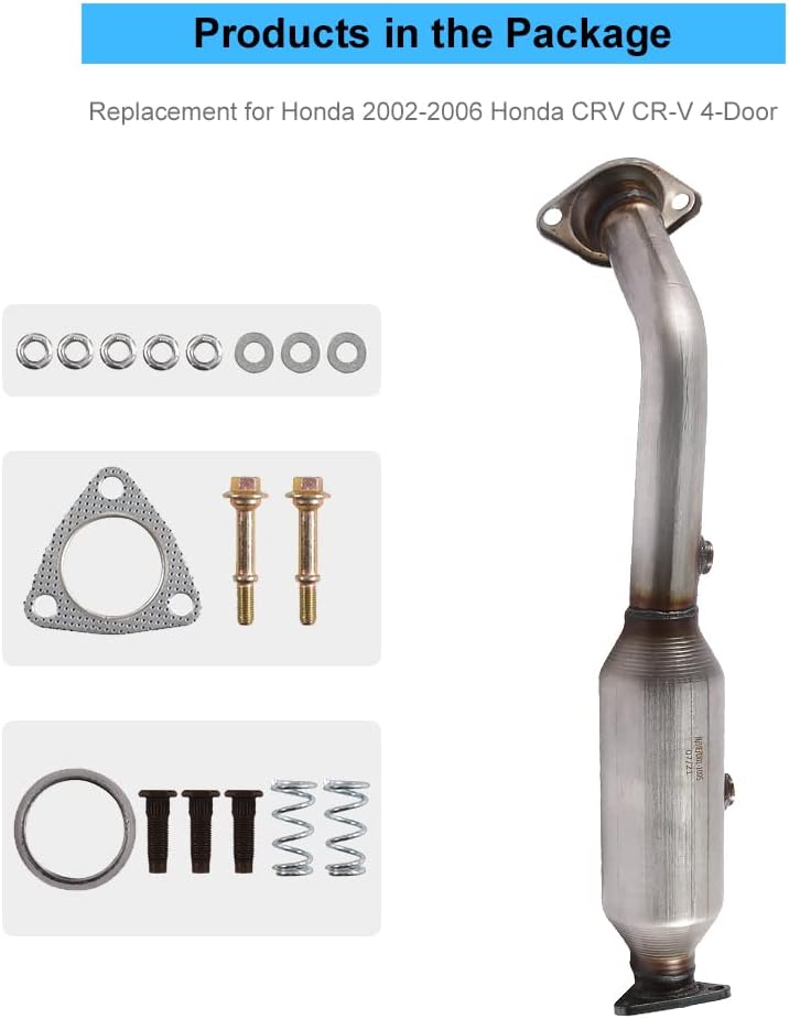 Catalytic Converter Exhaust Manifold with Gasket for 2002-2006 Honda CRV 2.4L W438
