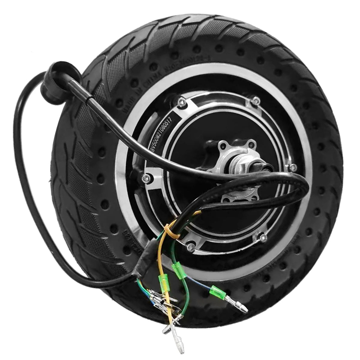 10'' Electric Scooter Front Tire with Hub Motor 48V 500W Brushless Wheel Replacement B12577