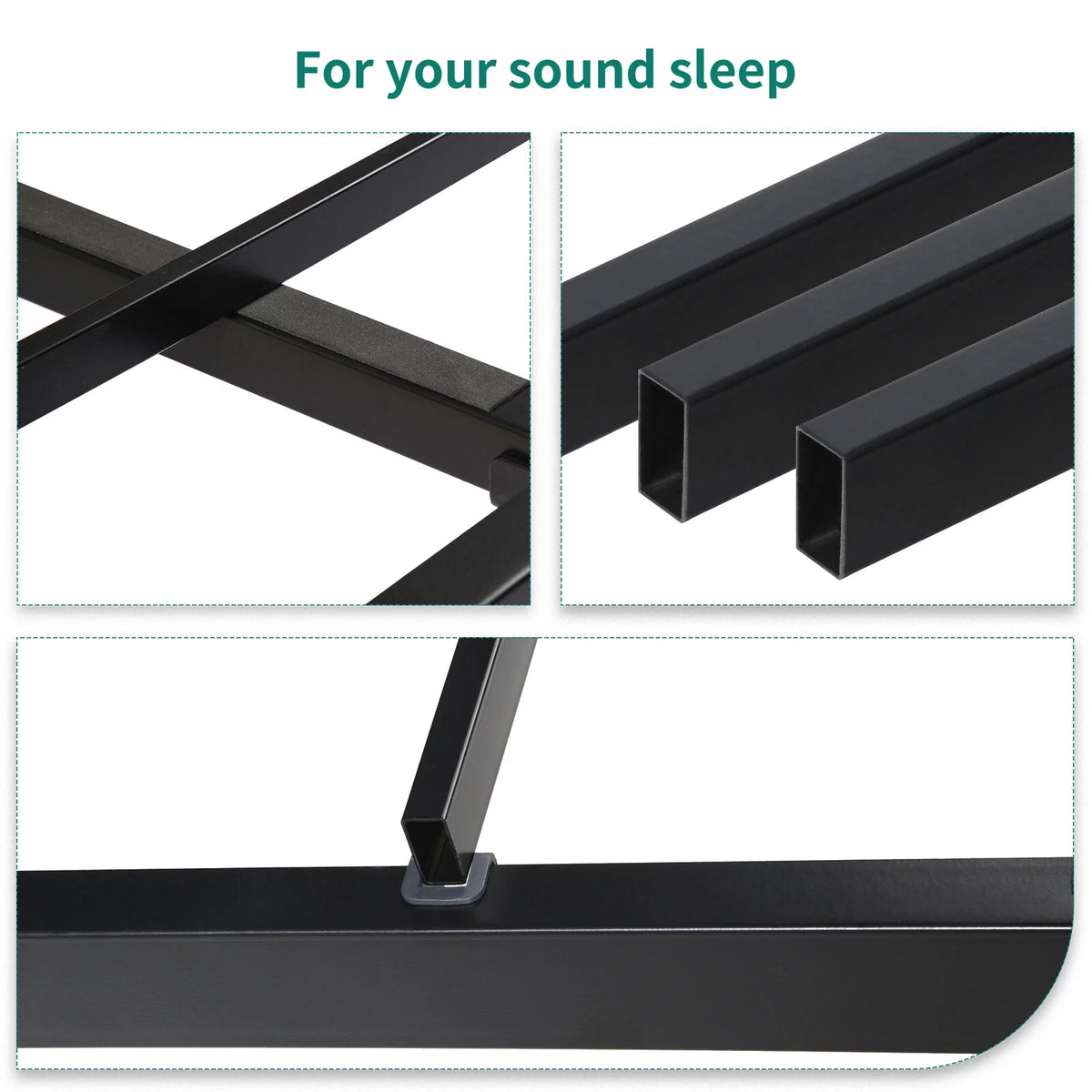 Queen Upholstered Platform Bed Frame with Adjustable Headboard S1594